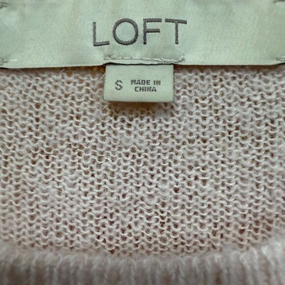 Loft size S Oversized Shades of Pink Colorblock Women's Sweater - Picture 3 of 7